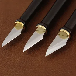 BOWEN Leather Carving Knife M390 Powder Steel Redwood Handle DIY Handmade Leather Cutting Tool Durable And Sharp