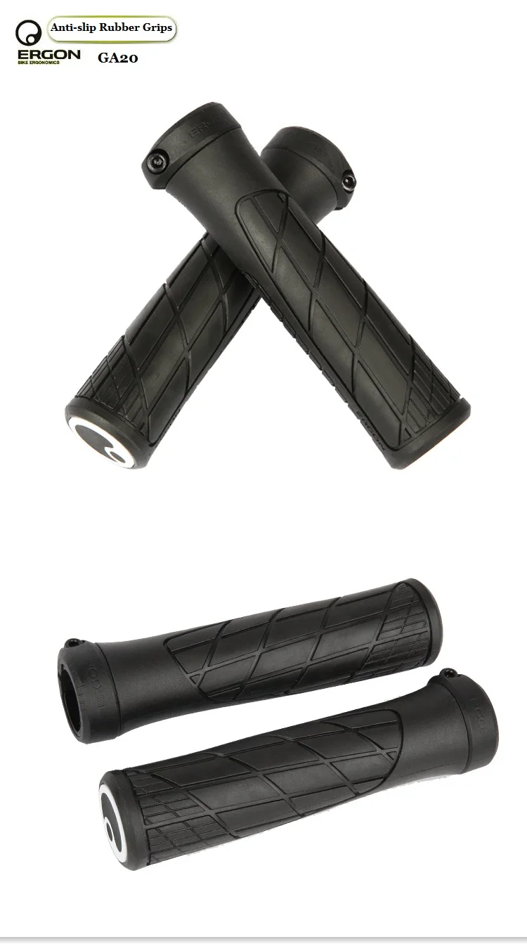 ERGON Fahrradgriffe aus Gummi, MTB-Griffe mit Klemmhalterung, Ergonomisch, Rutschfest, Stoßdämpfend, Lock-On-Enden, Mountainbike-Griffe – Detail 30
