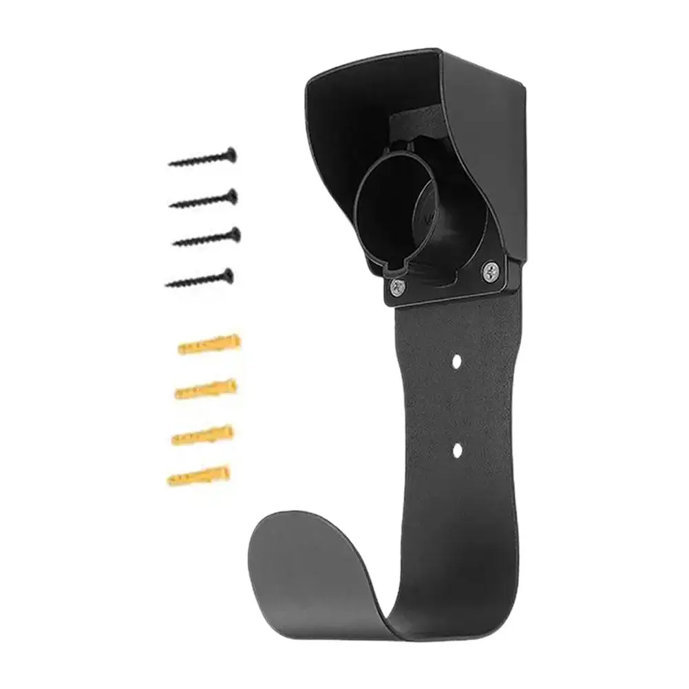 Soporte de cargador EV de pared para coche eléctrico, montaje de base de gancho J, protección de boquilla impermeable para enchufe de EE. UU. J1772, organizador de enchufe N9Z6