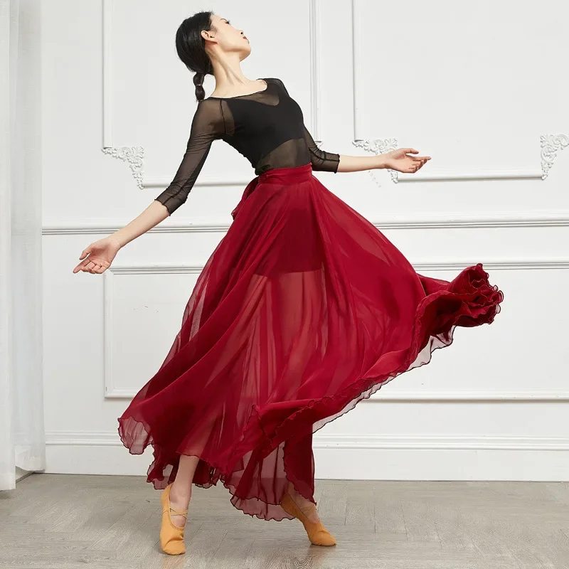 

Ballerina Dance Ballet Chiffon Skirts Women Dancing Costume 720° Large skirt Ballet Classical Contemporary Dance Costumes Skirts