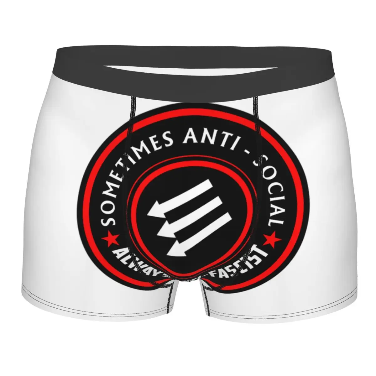 Custom Antifaschistische Aktion Antifa Underwear Men Breathbale Boxer Briefs
