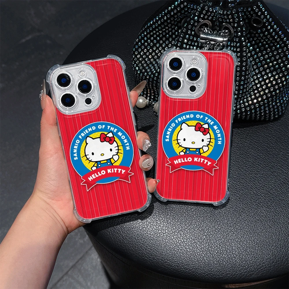 

Чехлы для мобильных телефонов Hello Kitty для IPhone 15 Pro Max IPhone 16/15/14/13/12/11/x/xs/xs Max, женский мягкий чехол для телефона Hello Kitty Cat
