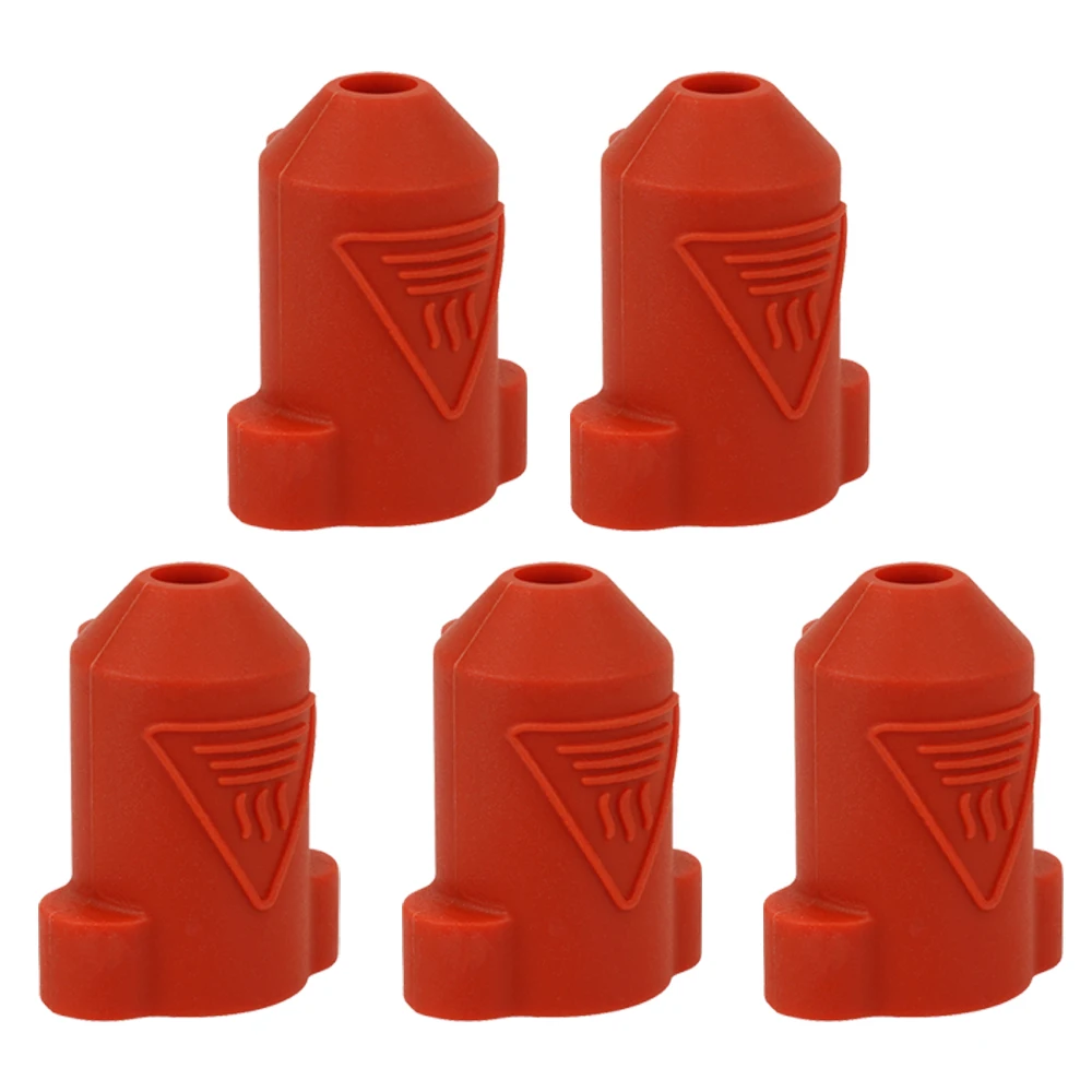 5pcs Extruder Silicone Sleeve Heat Insulation Case Ceramic Heat Cover Protective Barrier For Creality K1/K1 Max For 3D Printers