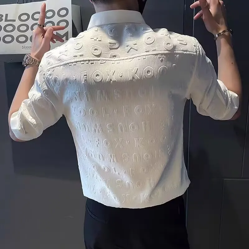 

Ele Floral Eming Men's Summer Thin Ice Silk ort Sve irt Trendy Haome Faionable Slim Fit Youthful irt