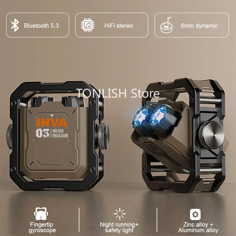 TONLISH High-end INVA-S 03 TWS Gaming Esports cuffie Wireless auricolari Bluetooth Stereo HiFi ruotano gli auricolari Fidget