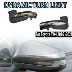 1Pair Side Rear View Mirror LED Dynamic Turn Signal Light For Toyota Hilux Revo Fortuner Innova 2016 2017 2018 2019 2020 2021