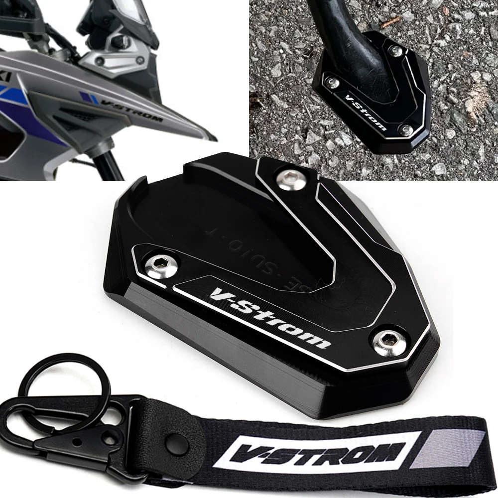 Для Suzuki VSTROM 800DE V-Strom 1000 1050 DL1000 V STROM 1000XT 1050XT DL1050 Боковая подставка с ЧПУ для мотоцикла, подставка для увеличения Для Suzuki VSTROM 800DE V-Strom 1000 1050 DL1000 V STROM 1000XT 1050XT DL1050 Боковая подставка с ЧПУ для мотоцикла, подставка для увеличения