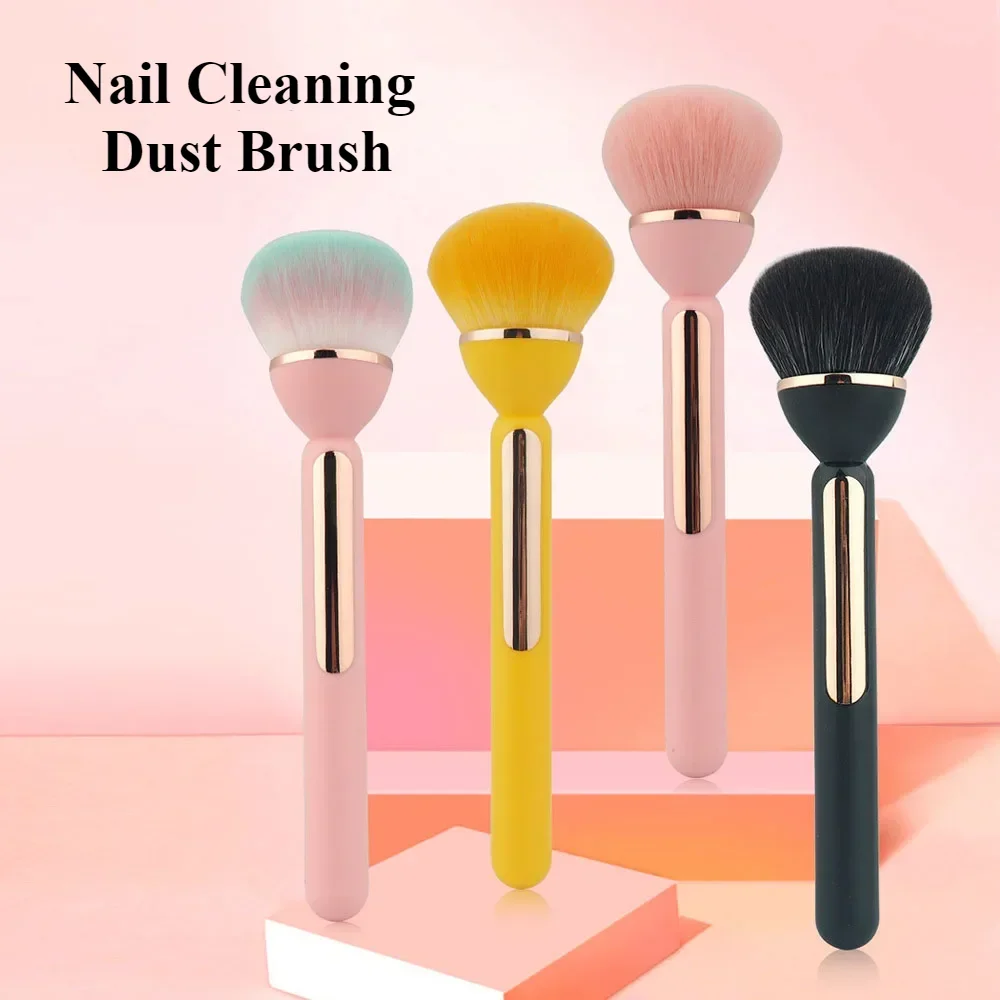 네일 Nail Cleaning Dust Brush For Manicure Beauty Long Handle Brush Blush Powder Gel Nail Accessories Tool Makeup Brush Beauty