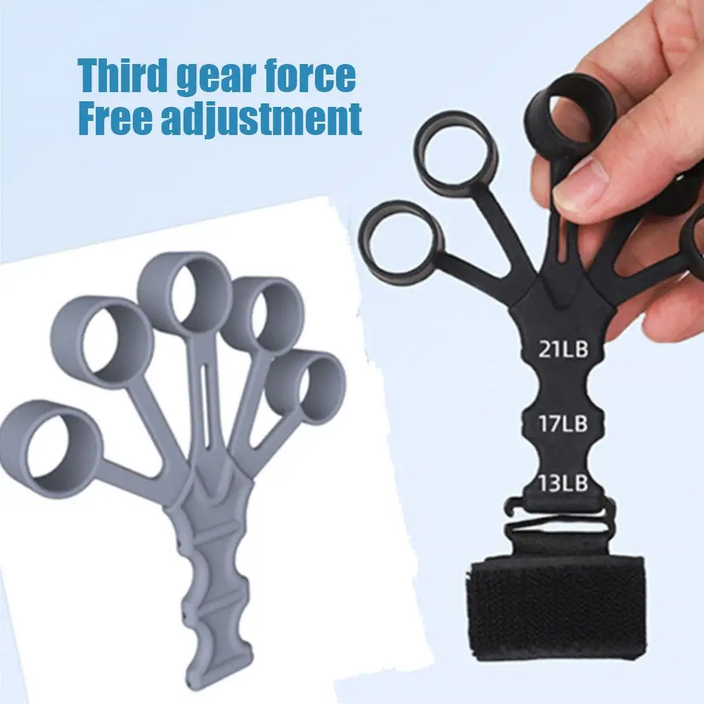 Grip Strength Trainer Silicone Gripster, Hand Gripper Strengthener, 8-Gear Strength Adjustment, Used To Exercise Finger Strength