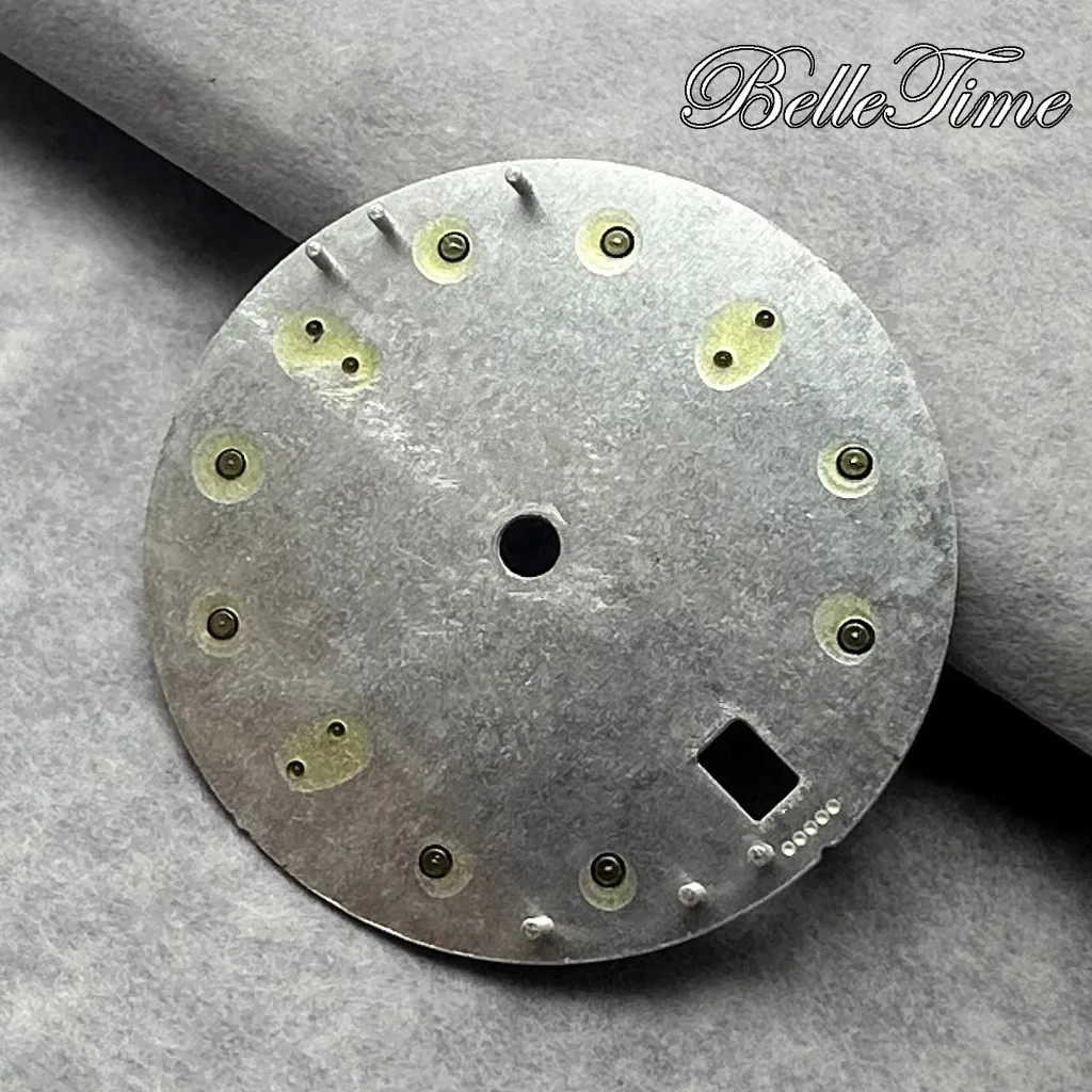 28.5mm Single Calendar Watch Dial Fit NH35 NH36 Movement Green Red Black Gray Green Luminous  Dial Accessories