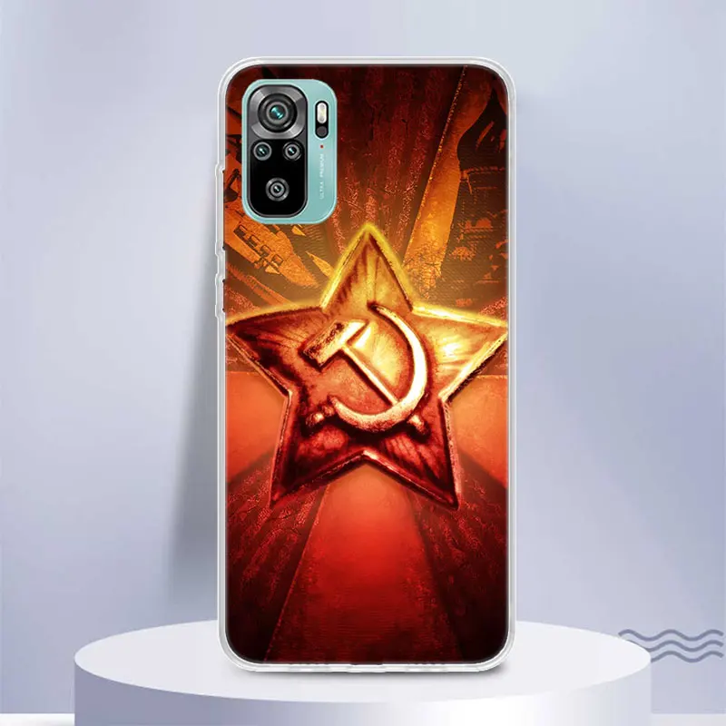 Russia Vintage USSR Communism Phone Case For Xiaomi Redmi Note 12 12S 13 11 11S 11T 10 11E Pro Plus 10S 9 9S 9T 8 Coque Shell Co