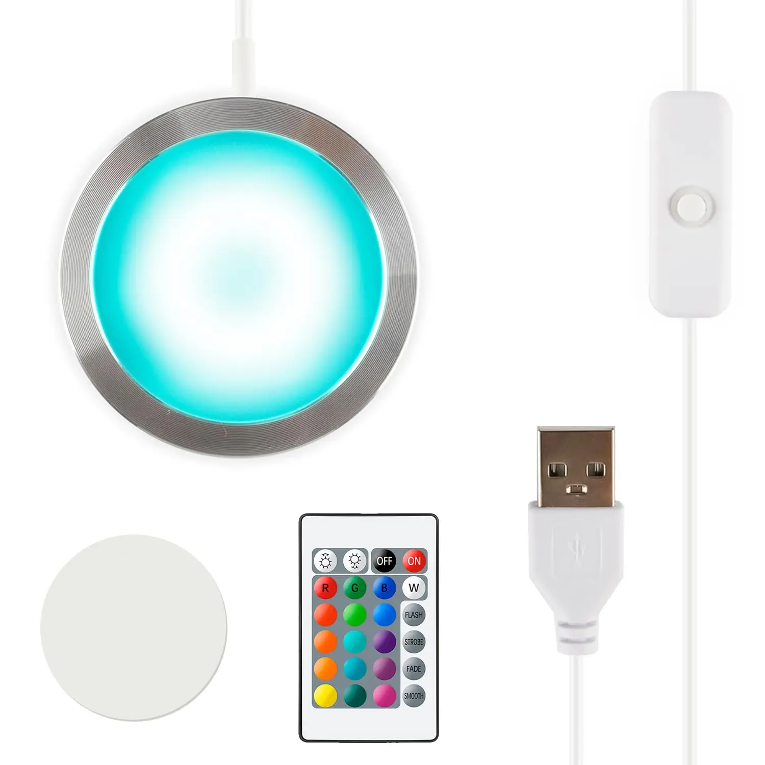 

Для Bambu Lab Led Lamp Kit 001 Аппаратное оборудование Bambulab Light Kit Световые детали Модель Детали для 3D-печати с 16-цветным пультом дистанционного управления