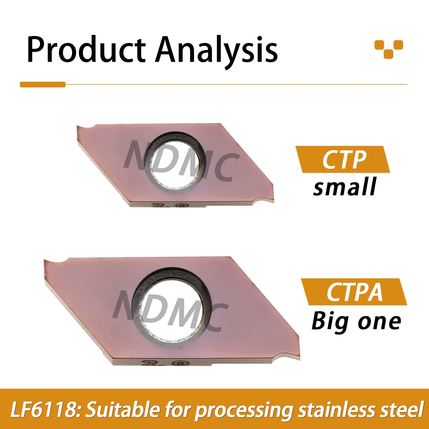CNC Lathe CTP07/10/15/2FRN LF6118/CTPA07/10/5/2FRN LF6118 Grooving Blades Stainless Steel Double Headed Oblique Mouth Flat Mouth