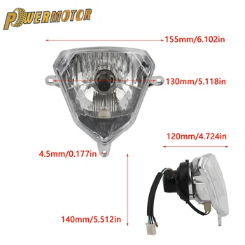Plaque de phare de moto pour Beta RR 125-50 LC 2010 à 2023 X-trainer 250 300 Halogène 12V Moto Accessoires de motocross