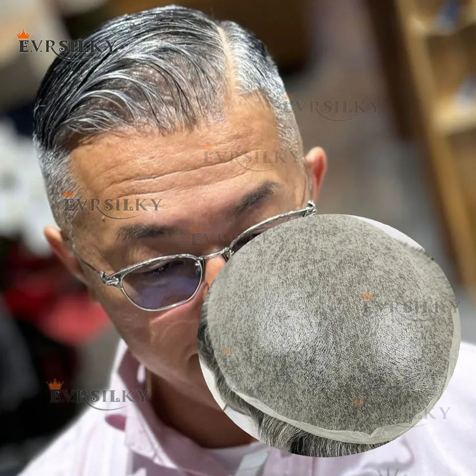 

Натуральная кожа 0,02 мм, тонкая искусственная кожа, белый, серый, 1B65, платиновый блонд, 60R # Невидимая линия волос, мужской парик, капиллярные протезы из человеческих волос