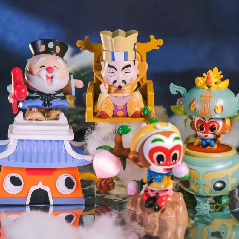 Figuras originales de la serie Co-Branded The Journey To The West, personajes de dibujos animados de Anime, modelo del Rey Mono, muñeca, juguetes para coleccionar