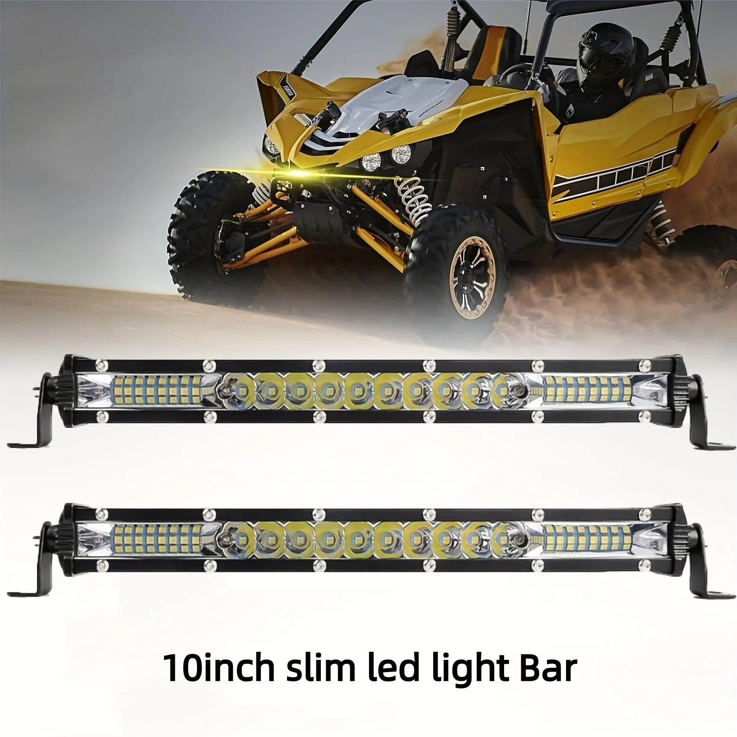 10 بوصة LED ضوء بار، سليم صف واحد LED مصباح القيادة على الطرق الوعرة أضواء LED ضوء العمل للشاحنات بيك اب سيارة ATV UTV SUV سقف Bu