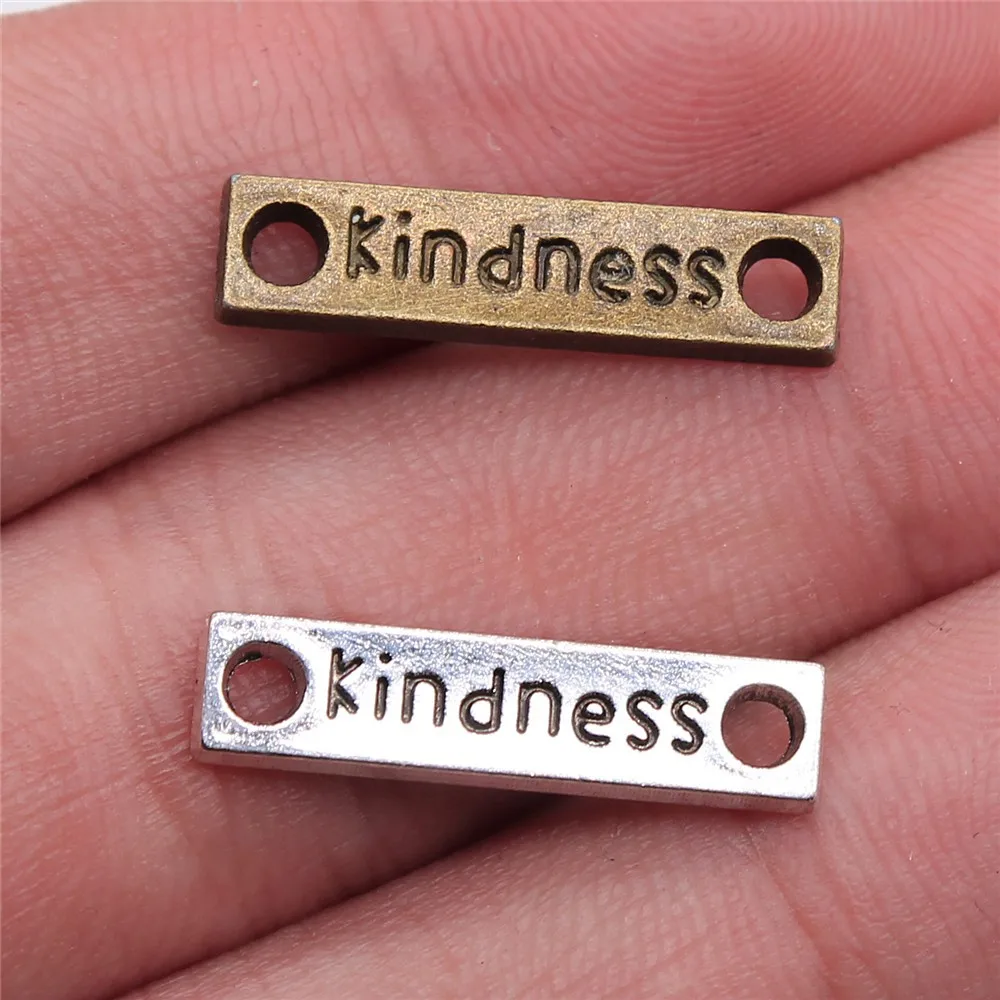 Wholesale Bracelet Word Tag Engraved Link Connectors For Handmade Jewelry Making Craft Women Gift Supplies Bulk