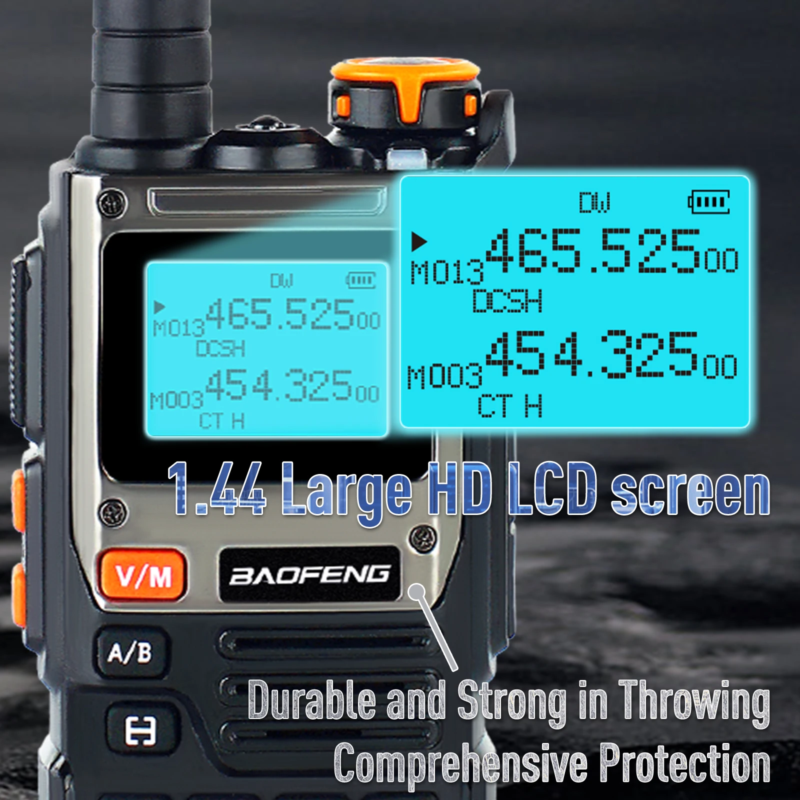 Baofeng UV-K61 Ham Radio Air Band Walkie Talkies  999 Channels Two Way Radio Station Aviation NOAA Police Marine (Upgrade UV-k6)