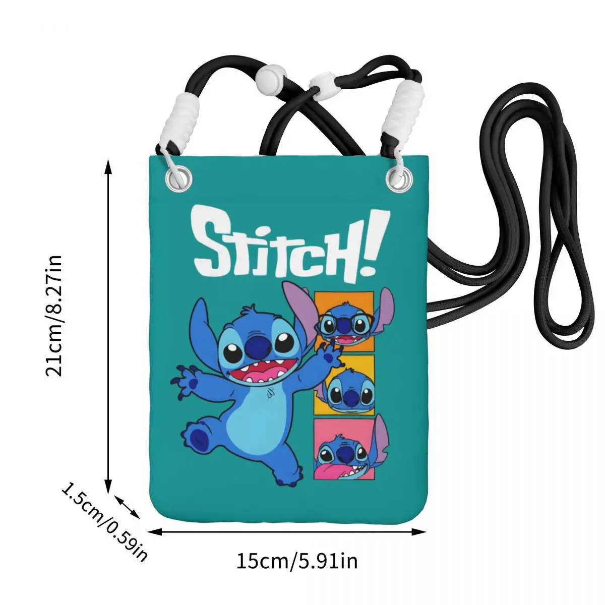 Custom Stitch Mobile Phone Bag for Men Women  Animation Shoulder Crossbody Bag Suitable Coin Purse Mini Shoulder Purse Wallet