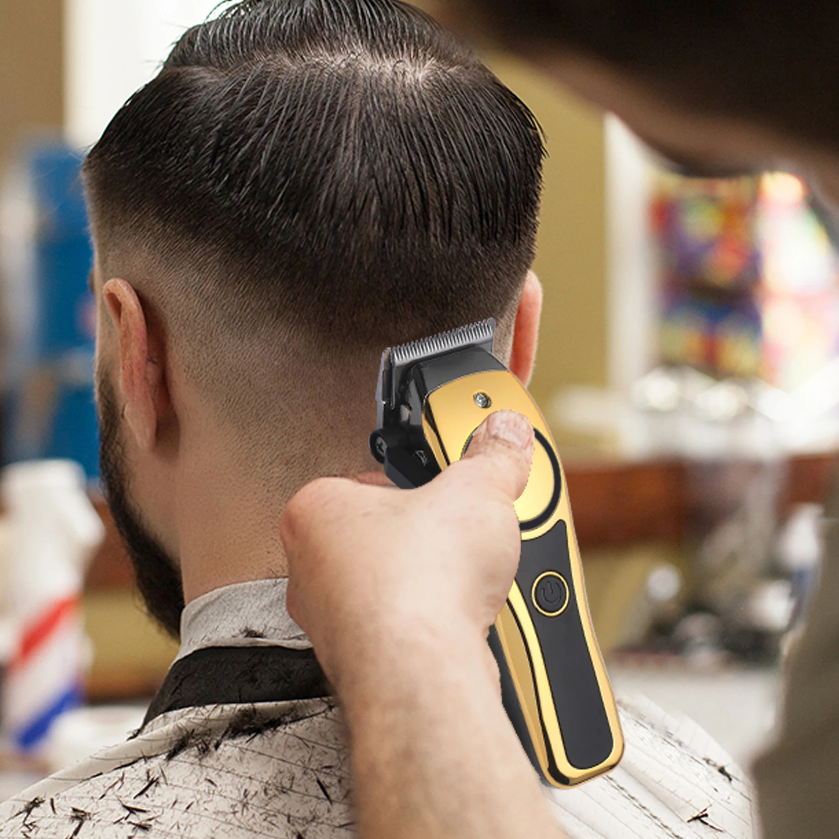 Hair Salon Home Hair Trimmer Gradient Metal Body Hair Clipper Hair Carving LED Intelligent Digital Display Electric Pu