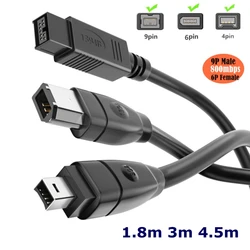 EEE 1394 FireWire 800 - FireWire 400 Cable 9pin To 9pin 6pin 4pin & 6pin 4pin To 4pin ILink IEEE 1394B Cable