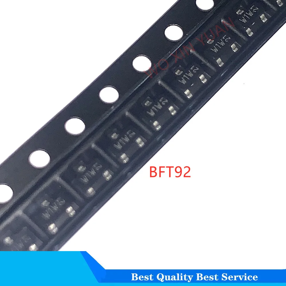 

50pcs/lot BFT92 silk-screen W1 SOT-23 BFT93 RF Small Signal Bipolar Transistor, 0.025A I(C), 1-Element, L Band, Silicon, PNP,