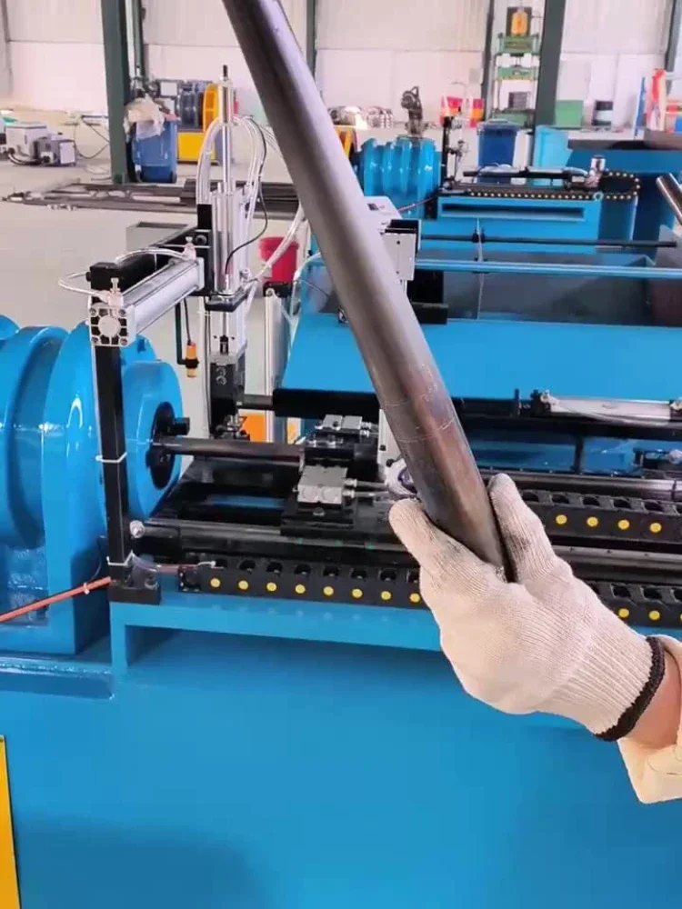 40 single head taper tube end round tube stainless steel tube shrinking machine automatic feeding shrinking machine