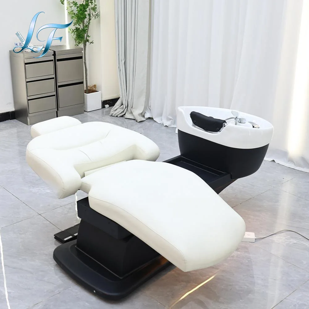 

Профессиональные салонные кресла для мытья головы с гидротерапией и электрическим массажем спины, комфортные и удобные.