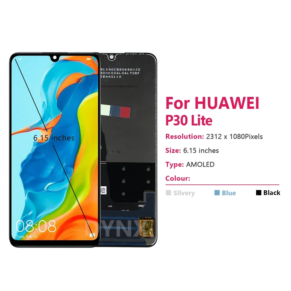 For Huawei P30 Lite LCD Screen 6.15 TFT Touch Display