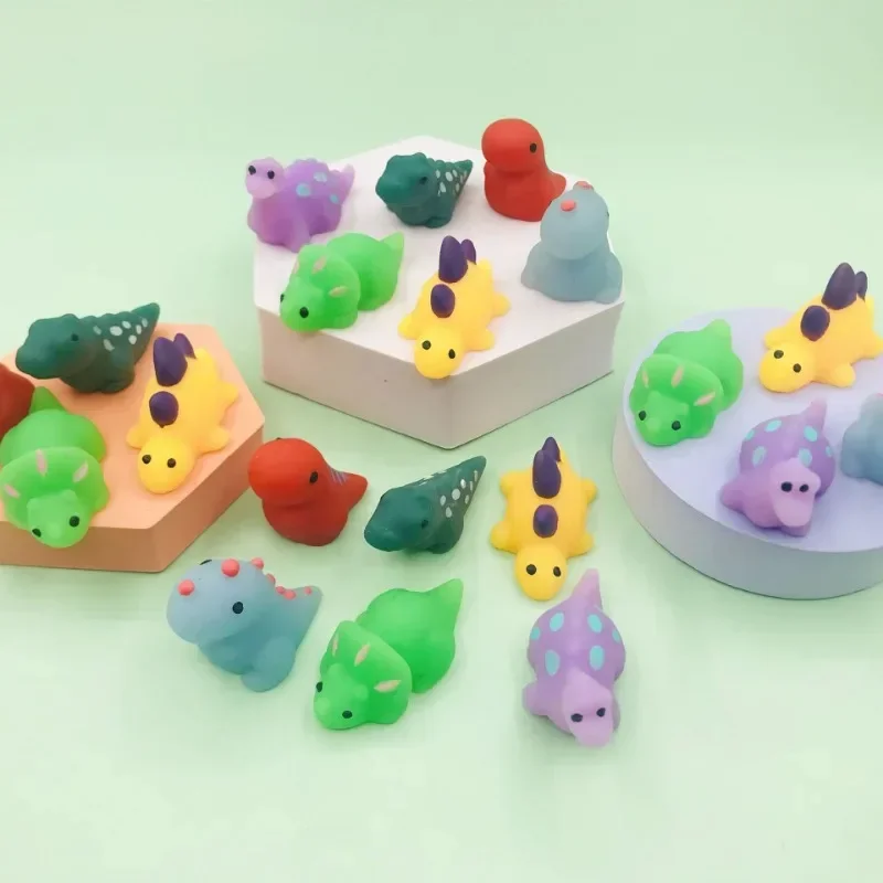 1-10 Stuks Populaire Cartoon Dinosaurus Knijpen Speelgoed Antistress Bal Knijpen Speelgoed Decompressie Kinderspeelgoed Feest Gunsten