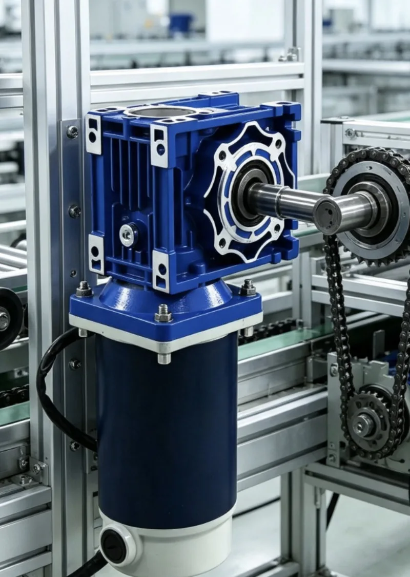 Bi‑directional Speed‑adjustable Worm Gear DC Motor 200W 12V 24V RV30 2200RPM High Torque Driving Power Accessory
