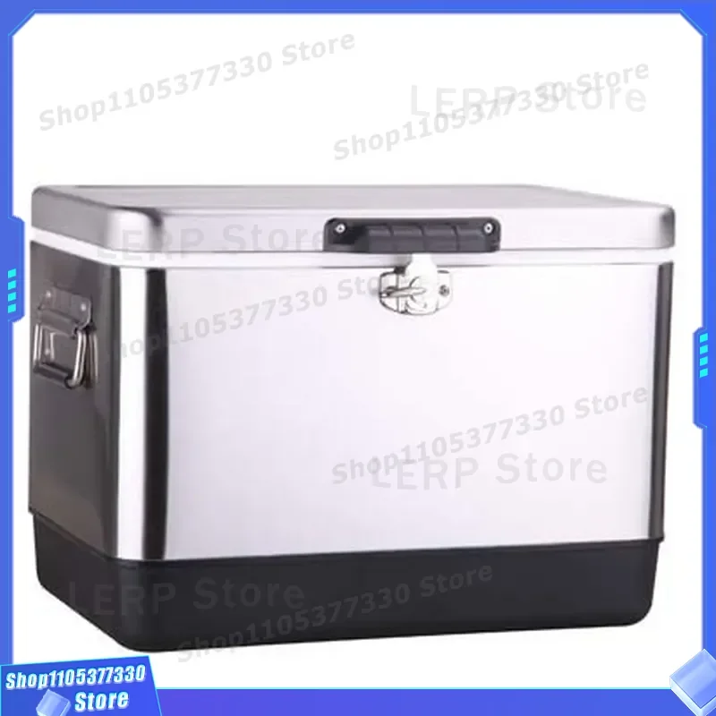 29L Stainless Steel Insulated Food Container Portable Cooler Box for Outdoor Camping Fishing Picnic Beer Beverage Storage 30L