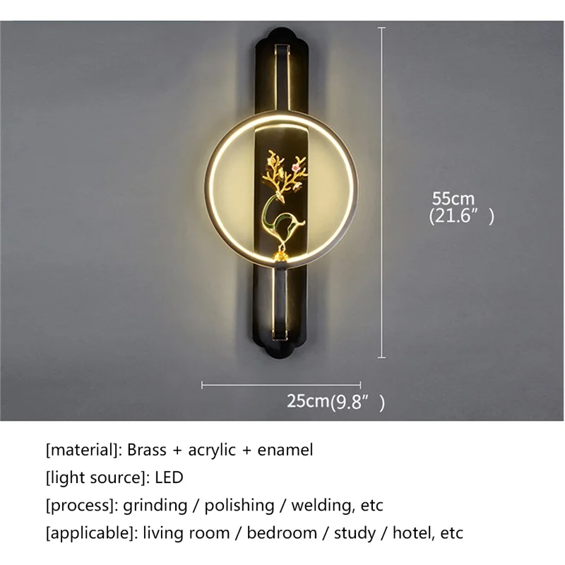 BERTH Modern Wall Sconces Lights Creative Luxury LED Lamp Brass Fixtures Decorative for Home Bedroom