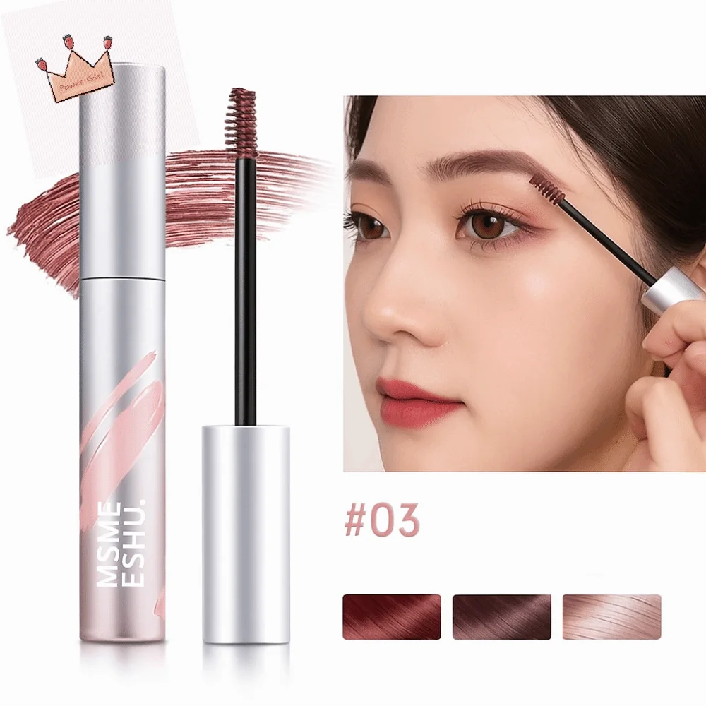 Natural Eyebrow Dye Cream Sweat-proof with Folding Brush Brow Dye Pencil Long-lasting Brown/Coffee Eyebrow Mascara Daily Use