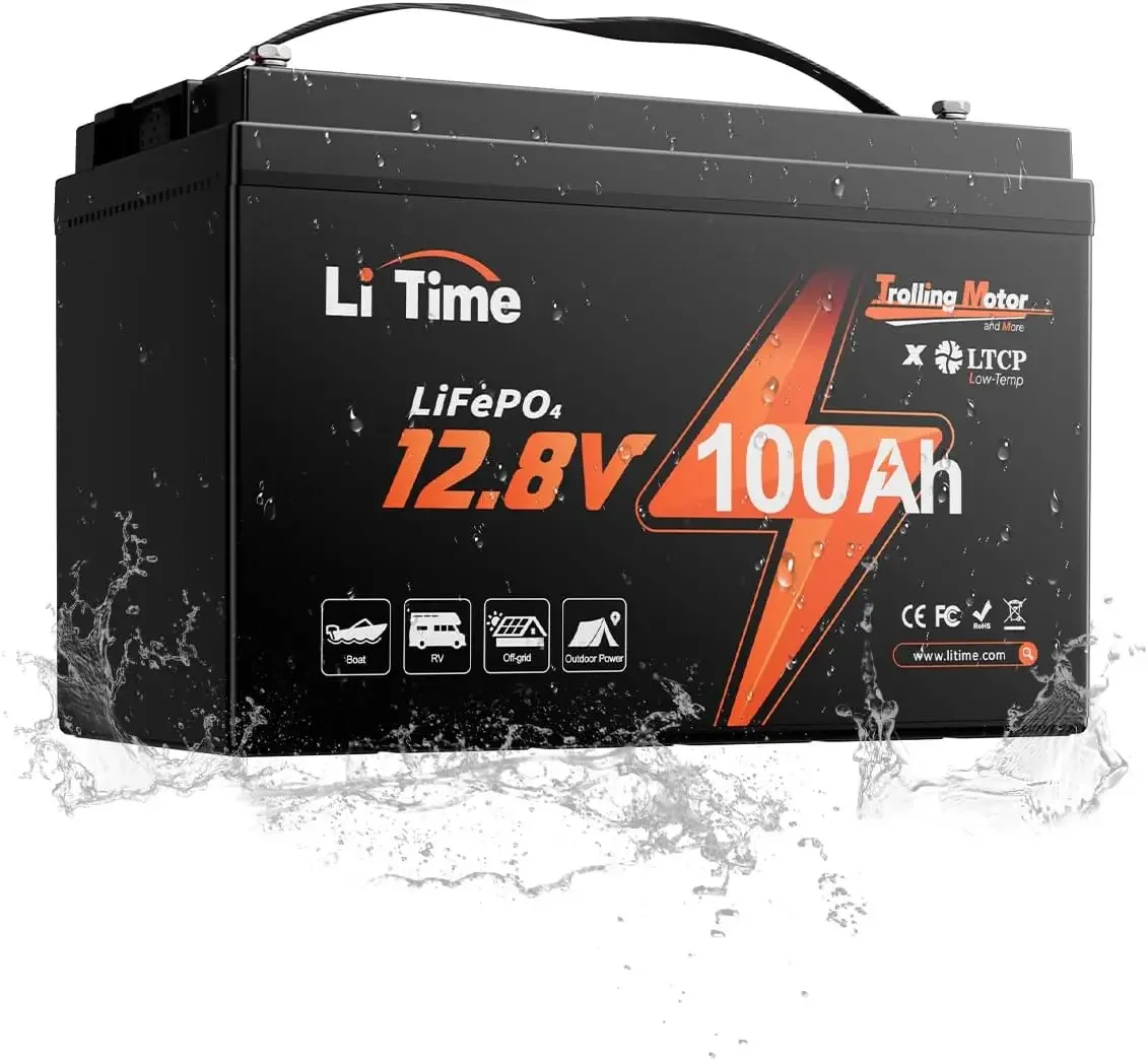 

12V 100Ah Trolling Motor LiFePO4 Battery (Group 31), 12 Volt Lithium Battery with Low Temp Protection, Up to 15000 Deep Cycles,