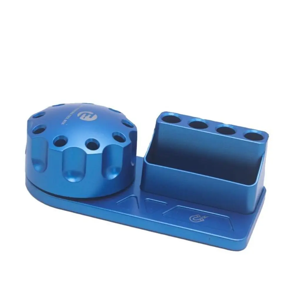 Aluminum Alloy Screwdriver Organizer 360 Degree Rotating Multi-Slot Structure Screwdriver Holder Anodized Finish