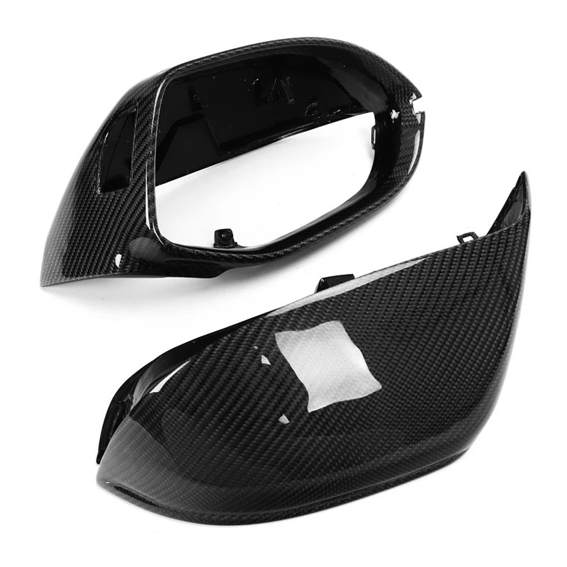 Carbon Fiber Replacement OEM style Side Mirror Cover 2 PCS  With Lane Change Assist For Audi 2011-2018 A7/2013-2016 S7