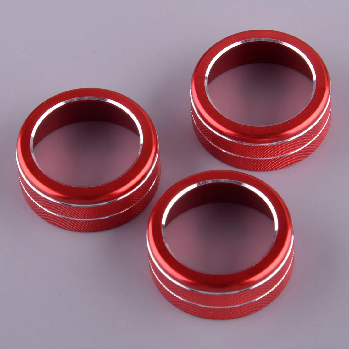 3pcs/Set Car Central Console AC Switch Knob Button Ring Cover Trim Fit for Acura Integra 2023 Red Aluminum Alloy