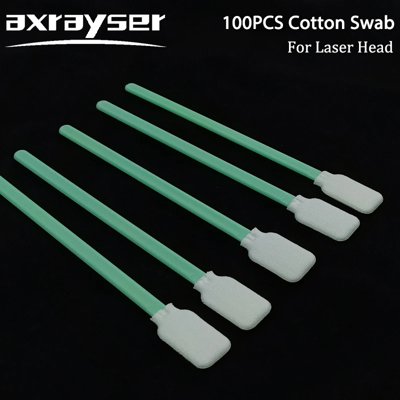 Imagem -04 - Cotonete Ferramentas de Limpeza Indústria Limpa Não Tecido Anti-estático Dust Off para Fiber Laser Head Lens Protective Windows 100 Pcs
