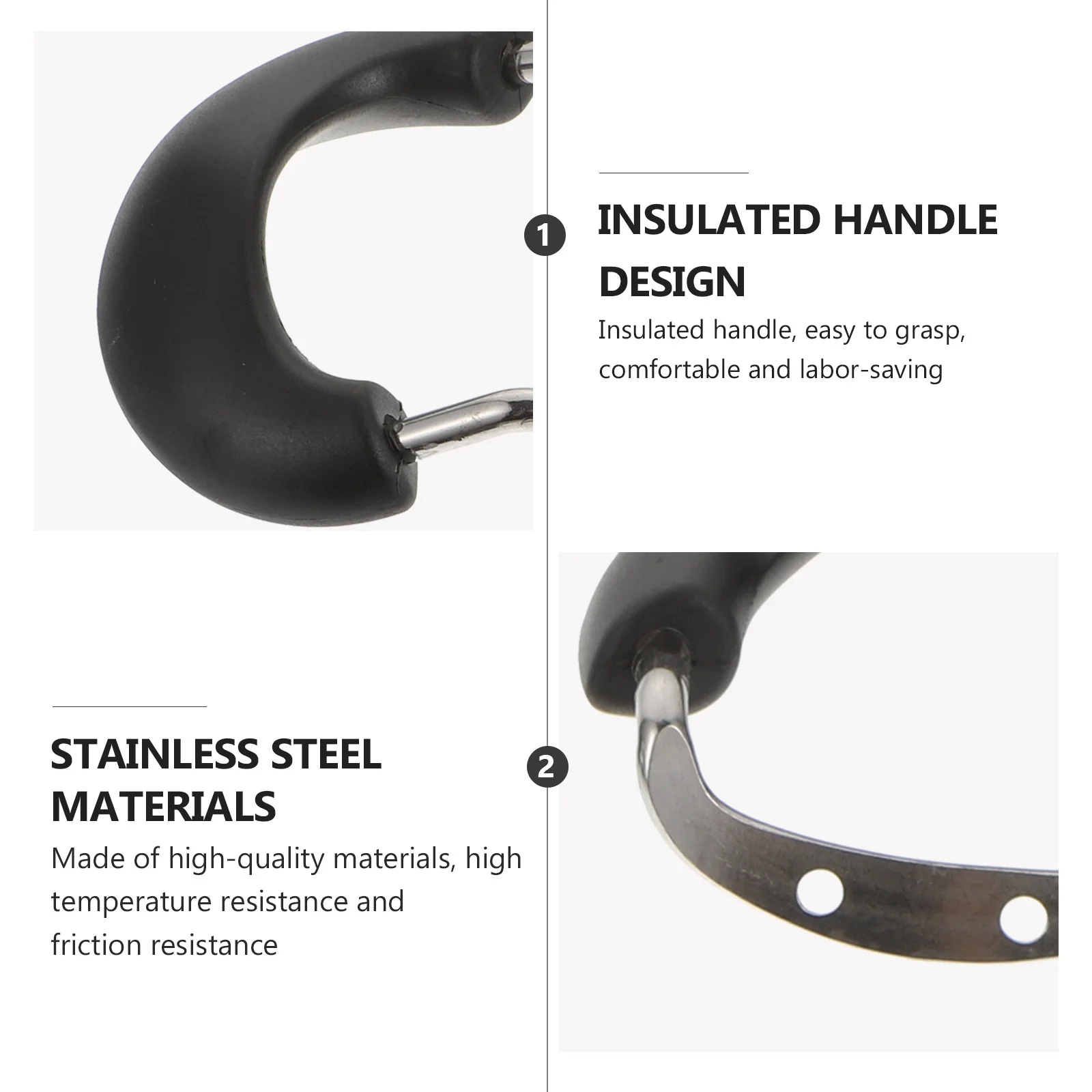 

4Pcs Stainless Steel Pot Side Handles Replacement Heatproof Rustproof Ergonomic Grip for Steaming Pots Milk Pans Soup Lids