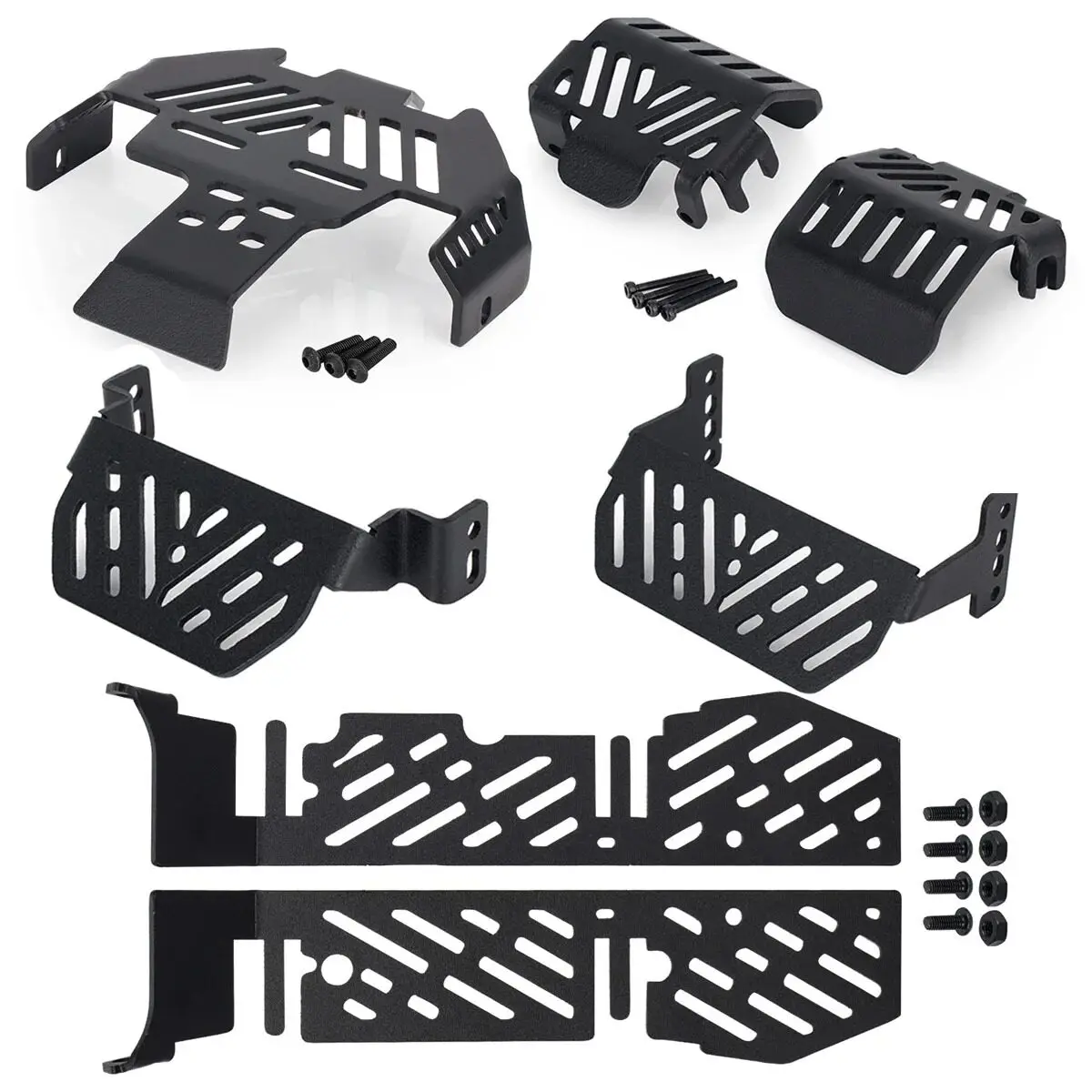 Metal Armor for TRX-4 1/10 RC Car Front and Rear Stainless Steel Skid Plates / Chassis Armor Upgrade Parts for RC Crawler Toys