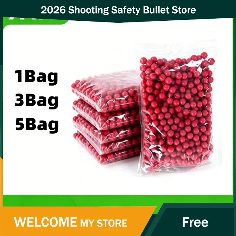 

2026 500Pcs/Bag Red 7mm Flexible Foam Balls Lightweight Non-harmful Outdoor Toy Parts 1Bag/3Bag/5Bag