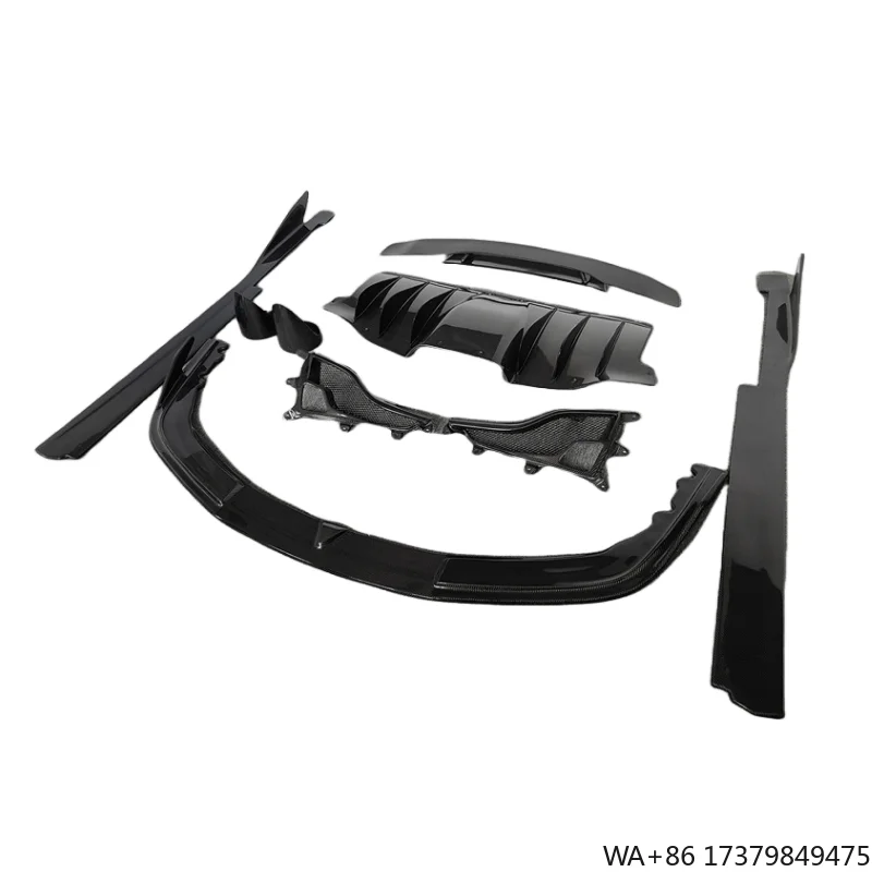 

High Quality Carbon Fiber V-style Front and Rear Diffusers Side Skirts Spoilers Lampshades Body Kit for Ferrari 458 Body Kit