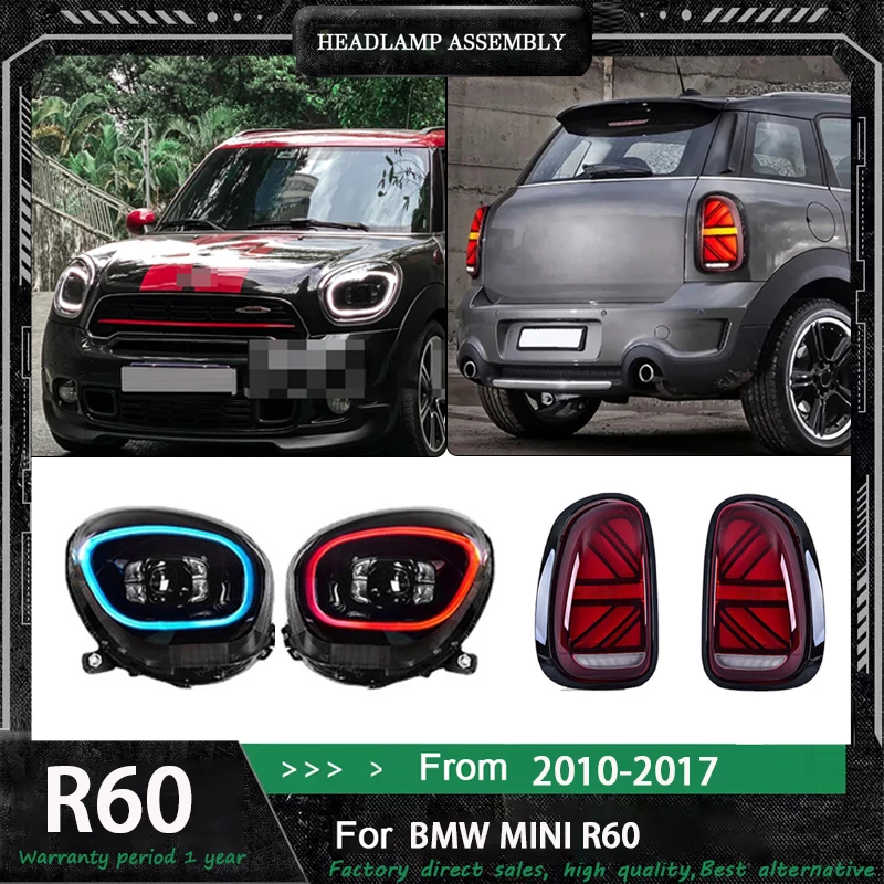 Led Headlights with Taillamp For BMW Mini R60 2010-2016 Accessories Cooper Countryman R60 Modified Led DRL Front Lights Assembly