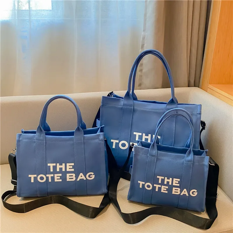 2024 Women's Bag Tote Bag Solid Canvas Color Casual Women's Crossbody Bag Single Shoulder Handheld Underarm Bag Women's