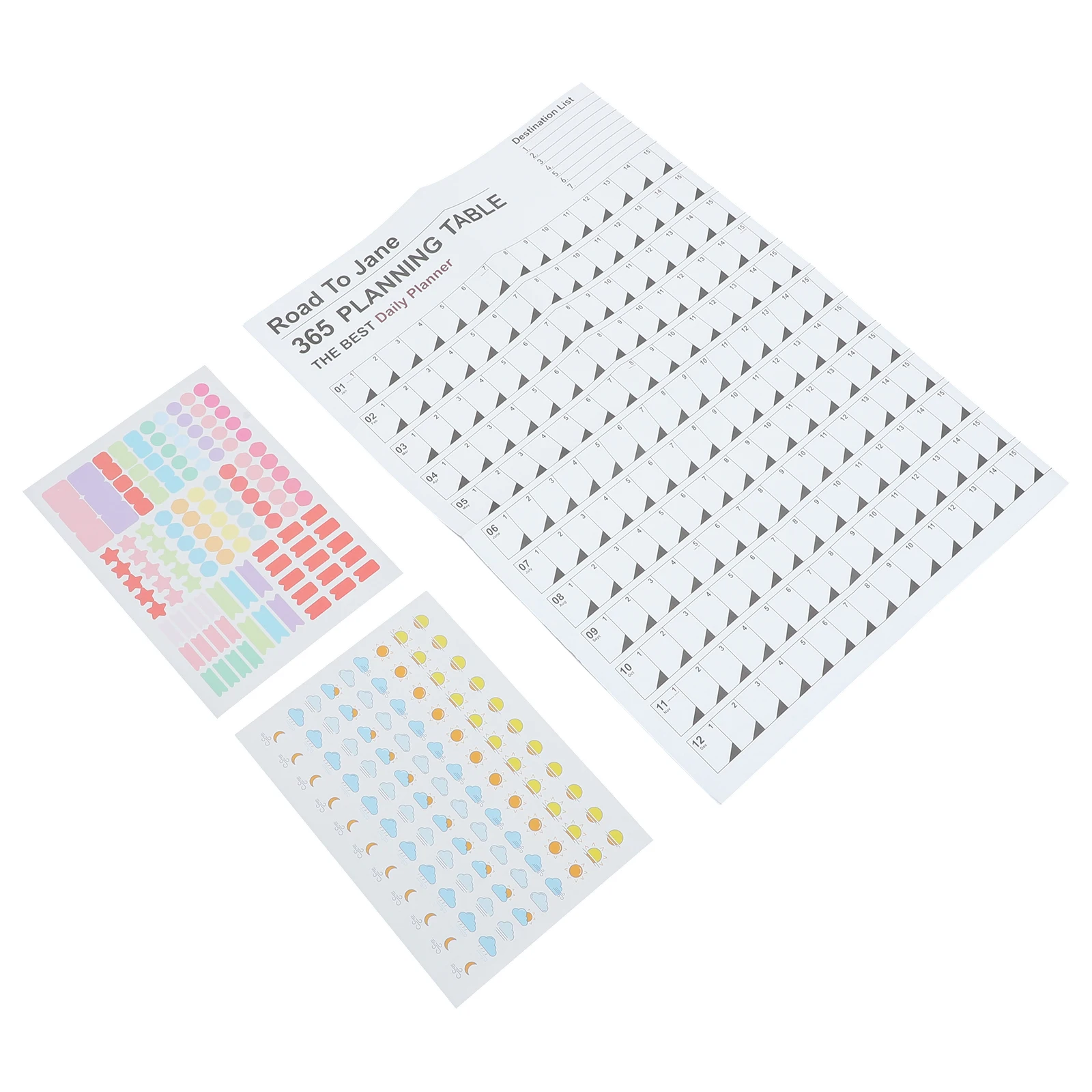 

Planner Calendar Large 2024 Yearly Wall Paper Simple Family Office Black White Schedule Sheet Daily Practical Storage Space