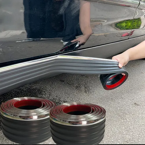 Protector de faldas laterales para puerta de coche, calcomanías protectoras de borde de cuerpo de goma, antiarañazos, anticolisión, decorativas, protege la tira de goma