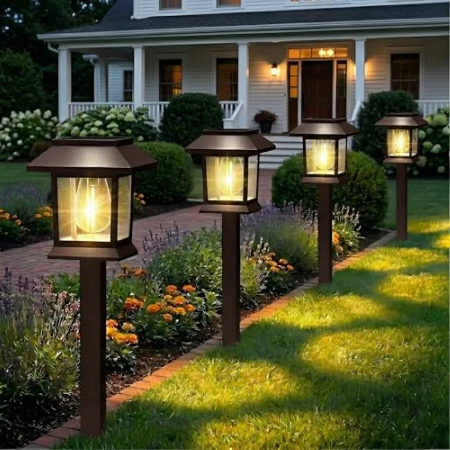

Solar Outdoor Lights 12 Pack Solar Pathway Lights Waterproof Landscape Lighting for Path Walkway Lawn Garden Yard Outside Décor