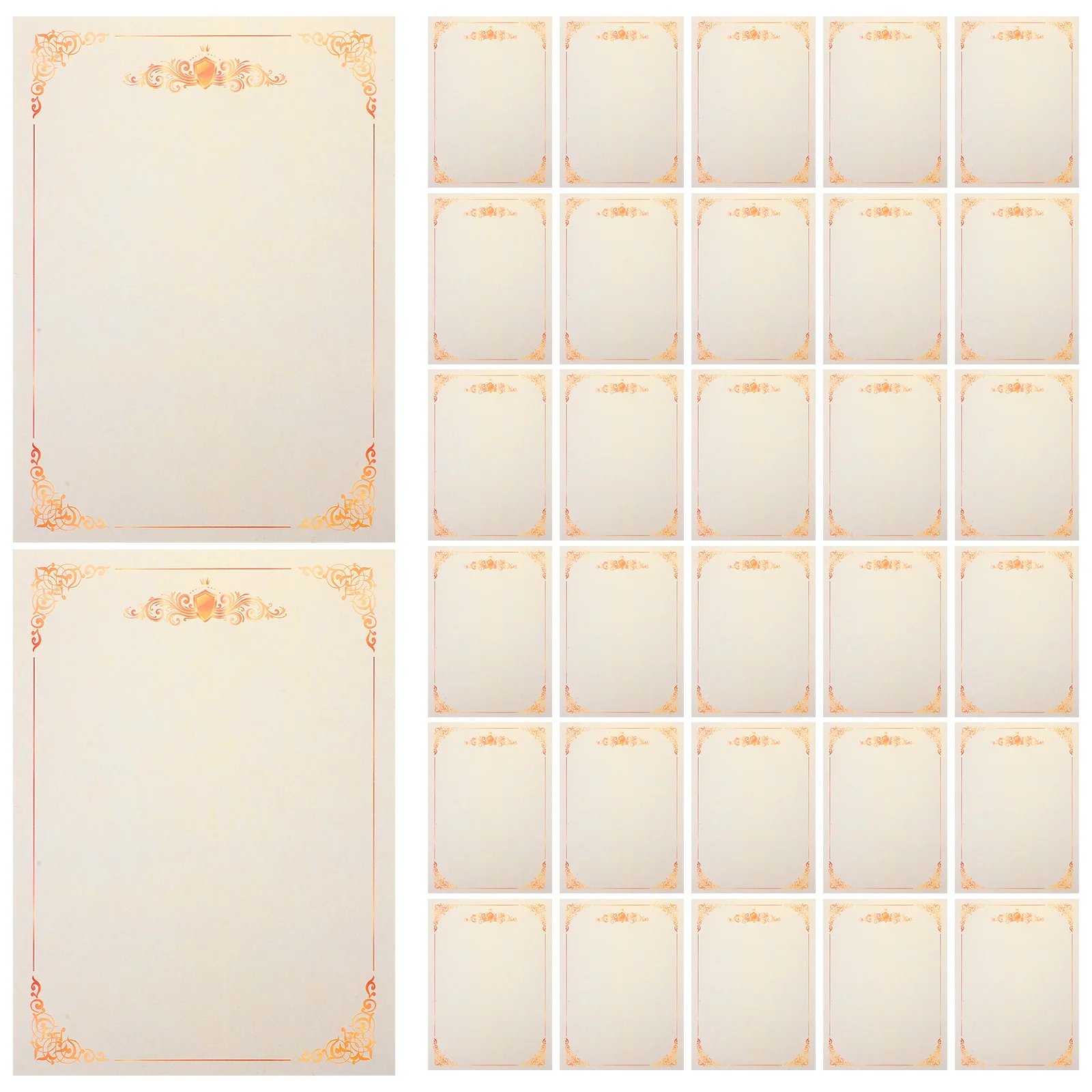 

100 Sheets Certificate Paper Double-Sided Offset Material Printable Award Paper for School Academic Recognition